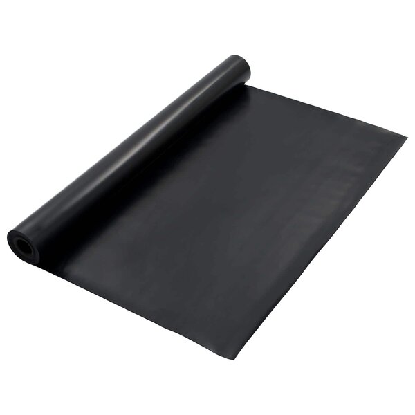 vidaXL Tapis de sol Noir 1 2 x 5 m Caoutchouc