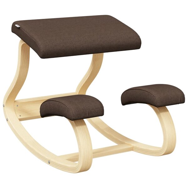 vidaXL Chaise assis-genoux marron 48x71x51 cm contreplaqué de bouleau