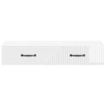 vidaXL Table d'appoint murale Blanc brillant 87 5 x 34 5 x 17 cm