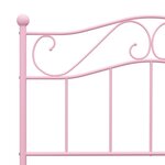 vidaXL Cadre de lit sans matelas rose métal 90x200 cm