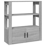 vidaXL Buffet Sonoma gris 80x30x90 cm Bois d'ingénierie