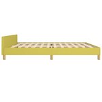 vidaXL Cadre de lit sans matelas vert 200x200 cm tissu