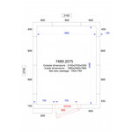 Chambre froide négative & groupe négatif - hauteur 2200 mm - combisteel -  - 2100 x 2700