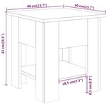 vidaXL Table basse gris béton 40x40x42 cm bois d'ingénierie