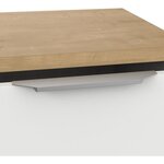 Enfilade ACCESS - 3 portes + 2 tiroirs - chêne Hamilton et Blanc - 121 5 x 39 6 x 85 6 cm