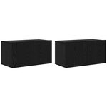 vidaXL Ensemble de Meubles TV Chêne Noir Bois d'ingénierie Petit