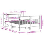 vidaXL Lit bibliothèque sans matelas cire marron 120x190cm pin massif