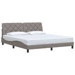 vidaXL Cadre de lit sans matelas taupe 180x200 cm tissu