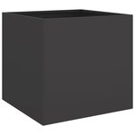 vidaXL Jardinières 2 Pièces noir 49x47x46 cm acier laminé à froid