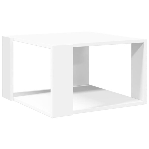 vidaXL Table basse blanche 51 5 x 51 5 x 30 cm Bois d'ingénierie