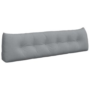vidaXL Coussin de Dos Gris clair 180 x 24 x 50 cm tissu