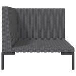 vidaXL Canapé de jardin avec coussins Résine tressée demi-ronde