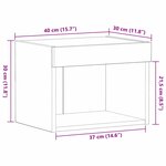 vidaXL Meuble TV Chêne artisanal 40 x 30 x 30 cm Bois d'ingénierie