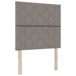 vidaXL Lit à ressorts avec matelas Taupe 120 x 190 cm tissu
