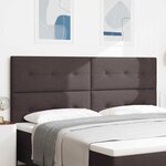 vidaXL Tête de Lit LED avec tête de lit Marron foncé 200 cm tissu