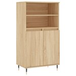 vidaXL Buffet haut Chêne sonoma 60x36x110 cm Bois d'ingénierie