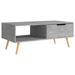 vidaXL Table basse Gris béton 100x49 5x43 cm Bois d'ingénierie