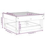 vidaXL Repose-pied de jardin marron miel bois de pin massif