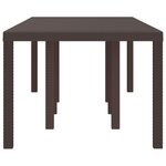 vidaXL Table de Jardin Marron 250 x 100 x 73 cm polyrotin