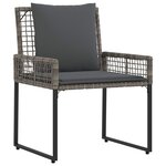 vidaXL Ensemble de meubles d'extérieur avec coussin acier