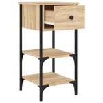 vidaXL Tables de chevet 2 Pièces chêne sonoma 34x36x70 cm bois ingénierie