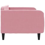 vidaXL Lit de repos rose 90x200 cm velours
