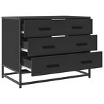 vidaXL Armoire à tiroirs noir 70x41x56 cm bois d'ingénierie