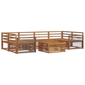 vidaXL Ensemble de canapés d'extérieur 7 pc Naturel