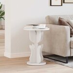 vidaXL Table d'appoint Blanc 39.5 x 39.5 x 53.5 cm Bois massif en pin