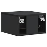 vidaXL Cabinet de chevet mural avec tiroir Noir 34 5 x 33 x 20 cm