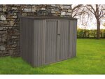 Abri jardin métal "Bois vieilli 75" - 3 17m² - 215 x 145 x 195/175 cm - Gris