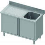 Plonge inox professionnelle - porte battante - gamme 700 - stalgast -  - acier inoxydable900x700battante 500x700x250mm