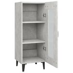 vidaXL Buffet Gris béton 34 5x34x90 cm Bois d'ingénierie