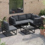 vidaXL Ensemble de canapé de jardin avec coussin 5 Pièces