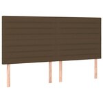 vidaXL Sommier à lattes de lit matelas et LED Marron foncé 180x200 cm
