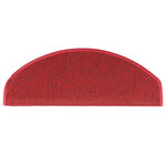 vidaXL Tapis d'escalier 15 Pièces Rouge bordeaux 65 x 24 x 4 cm