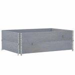 vidaXL Jardinière gris 120x80 cm bois massif de pin