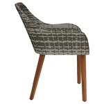 vidaXL Chaise de jardin 2 Pièces Gris 55 x 62 5 x 82 cm polyrotin