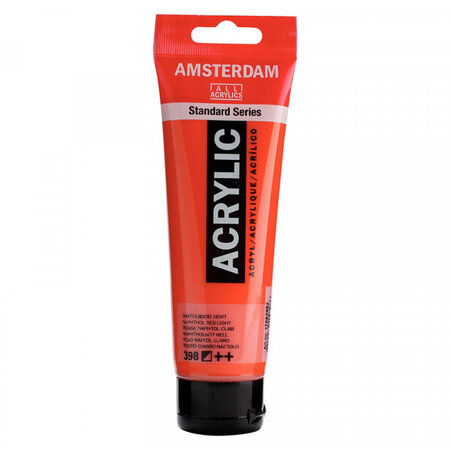 Peinture acrylique en tube - rouge naphtol clair - 120ml - amsterdam