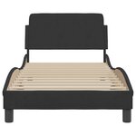 vidaXL Cadre de lit et tête de lit sans matelas noir 90x190 cm velours