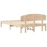 vidaXL Cadre de lit avec tête de lit 135x190 cm en bois massif de pin