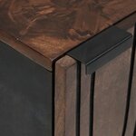 vidaXL Meuble sous lavabo avec porte Marron et Noir 38 x 33.5 x 48 cm