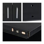 Caisson de bureau mobile pratique avec tiroir à clavier 80 x 40 x 60 cm en métal noir 13_0009848