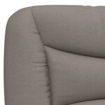 vidaXL Coussin de tête de lit taupe 90 cm tissu