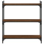 vidaXL Bibliothèque 3 niveaux chêne brun 80x30x86 cm bois d'ingénierie