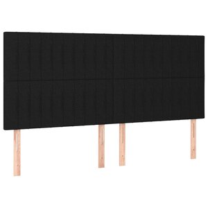 vidaXL Tête de lit Noir 160x5x118/128 cm Tissu