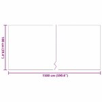 vidaXL Gazon artificiel Noir 15 x 1 m Polypropylène