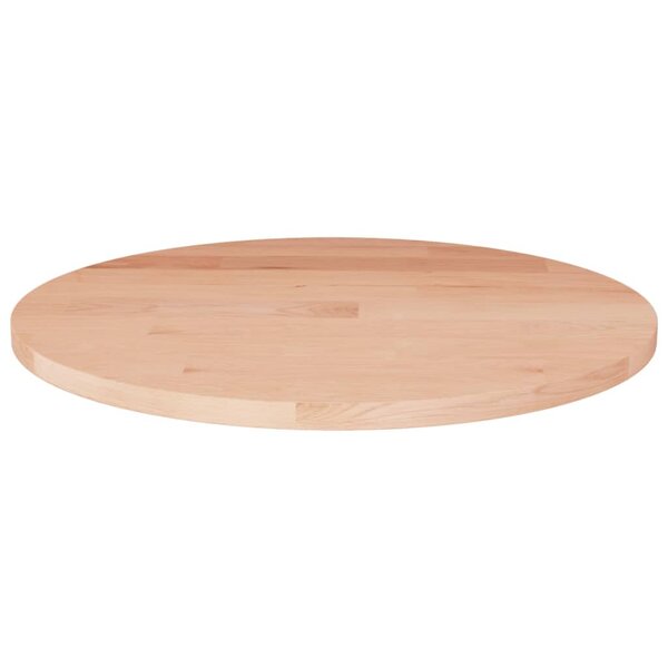vidaXL Dessus de table rond Ø40x1 5 cm Bois de chêne massif non traité