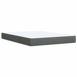 vidaXL Sommier à lattes de lit avec matelas Gris foncé 140x190cm Tissu