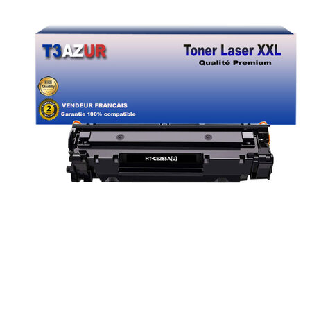 T3AZUR - Toner compatible avec Canon 728/ 725/ 726 pour Canon LBP-6030W  LBP-6200D  LBP-6230DW Noir - 2 000p